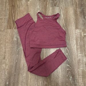 Outdoor Voices matching set Tech Sweat crop top and leggings